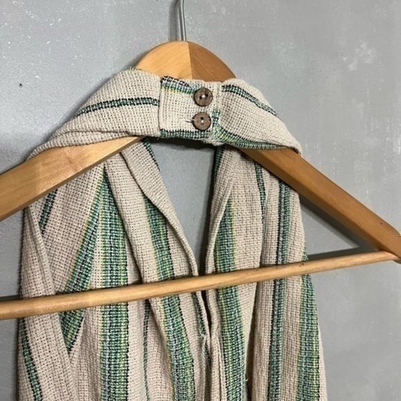 ๐ด ZARA | NWOT The Beth top rustic  crop top striped green cream - size X Small - Picture 8 of 11